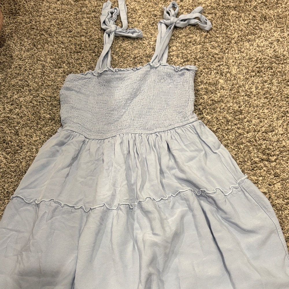 Elegant Light Blue Asymmetrical Dress